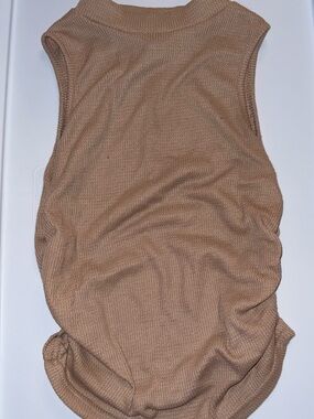 Women’s SHEIN - Taupe/Tan, Ruched, Sleeveless Tank